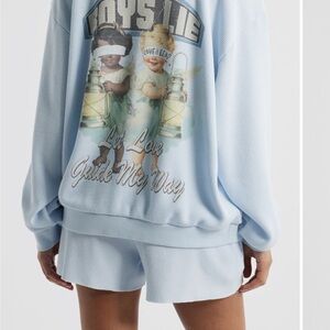 Boys Lie Aura Let Love Guide My Way Thermal Sweatshirt Size M/L